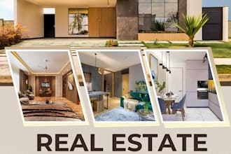 design a professional real estate poster and flyer