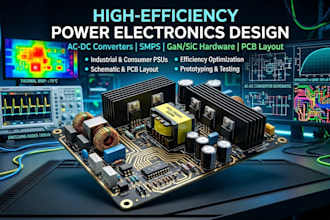 design high efficiency ac dc converter hardware, smps, power supply and pcb