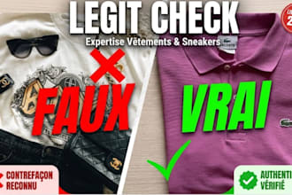 je vais vérifier et authentifier vos vetements streetwear et vintage