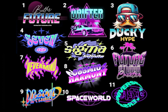 design custom 3d logo y2k animation, typography, streetwear, brand design
