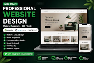 design shopify, wordpress shopline ecommerce website