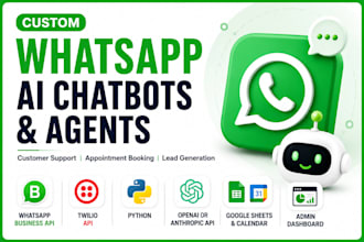 build a custom whatsapp ai chatbot using whatsapp business or twilio api