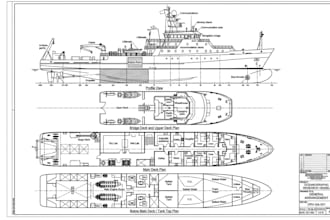 do marine and ocean engineering, ship design, boat plans and ga drawings