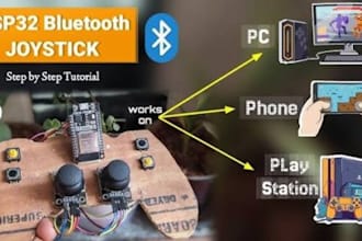 do esp32 stm32 video game controller pcb, embedded firmware and bluetooth, usb c