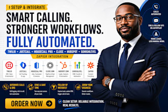 setup twilio justcall housecall pro close hubspot gohighlevel zapier integration