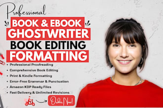 self help ebook ghostwriter fiction writer romance book editor book formatting