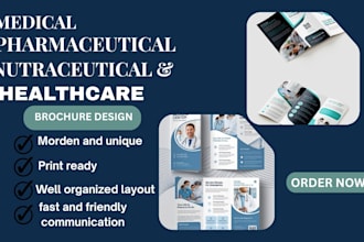 design modern medical, pharmaceutical, nutraceutical and healthcare brochure