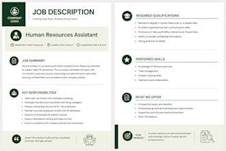 write a professional job description