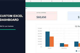 build a custom excel or google sheets dashboard
