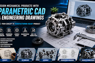 design mechanical products with parametric cad and engineering drawings