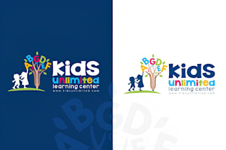 design perfect logo for kids shop, baby store, childcare and children
