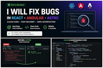 fix bugs in your react, angular or website