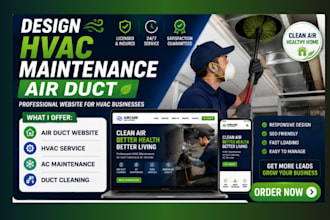 design wix hvac maintainance air duct cleaning and ac services website