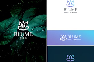 make elegant botanical floral logo and feminine brand identity