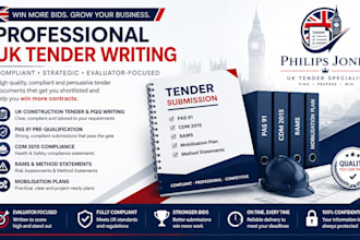 write your UK construction tender, pas 91, cdm 2015, rams and mobilisation plan