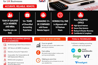 provide bookkeeping, payroll, HR, vat, and UK company compliance services