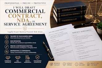 draft a commercial contract, nda, or service agreement