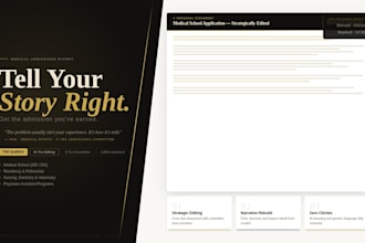 heavily edit your medical school, residency, or fellowship personal statement