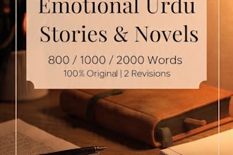 write emotional stories and urdu content for you