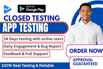 12 app testers, google play testers, 12 testers for mobile app closed testing