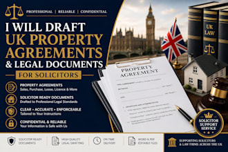 draft UK property agreements and legal documents for solicitors