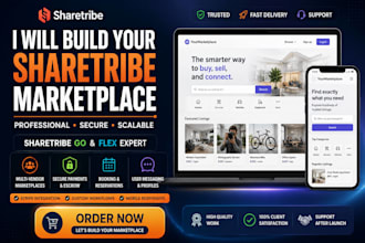 build sharetribe go flex marketplace website for startup mvp launch