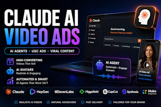 claude ai ugc video ads claude higgsfield video heygen elevenlab claude ai agent