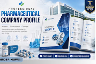 design a professional pharmaceutical company profile for hospitals and clinics
