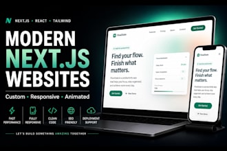 build a modern animated next js website for your business