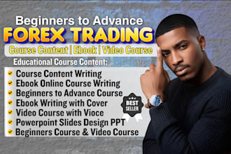 create beginner to advanced forex trading course content ebook video course PPT