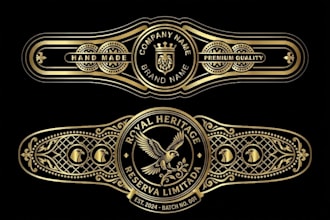 do modern cigar ring, cigar box, cigar band, cigar label, and cigar logo design
