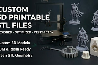 create custom 3d printable stl files for 3d printing