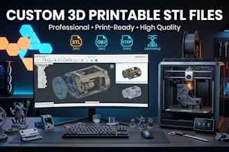 create custom 3d printable stl files for 3d printing