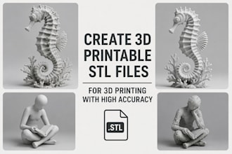 create 3d printable stl files for 3d printing with high accuracy