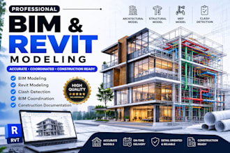 create bim models, revit modeling, clash detection, and bim coordination