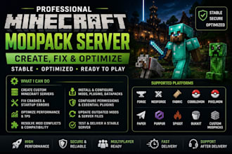create or fix optimize modpack minecraft forge cobblemon pixelmon server setup