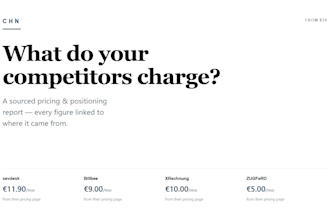create a competitor pricing and positioning analysis report