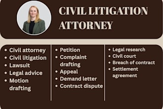 civil lawyer in california for employment, appeals, lawsuit, nda,motion,petition