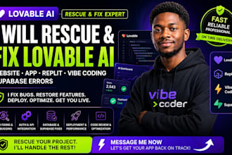 rescue fix lovable ai website fix lovable app replit vibe code supabase errors