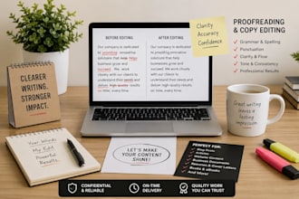 copy edit and proofread any english article, book or content