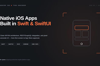 develop a native ios app using swift and swiftui