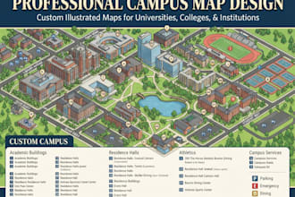 design custom campus maps for schools colleges universities and education