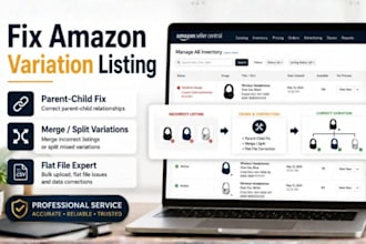 fix amazon listing error, suppressed listing issues fix listing variations error