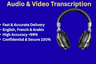 transcribe audio to texte in english and french