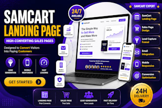 design a high converting samcart landing page and sales page