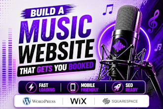 music artist website record label website podcast website dj portfolio website