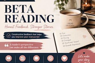 beta read your fiction manuscript and provide detailed reader feedback