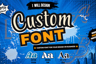 design custom font typography in otf and ttf custom font design for your project