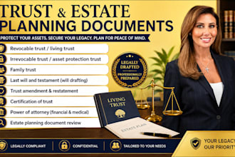 draft revocable trust, irrevocable trust, living and estate planning