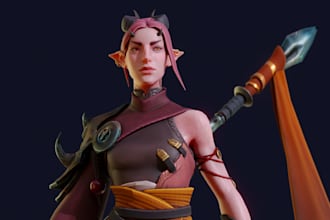 create 3d stylized character model for unity, unreal engine and animation